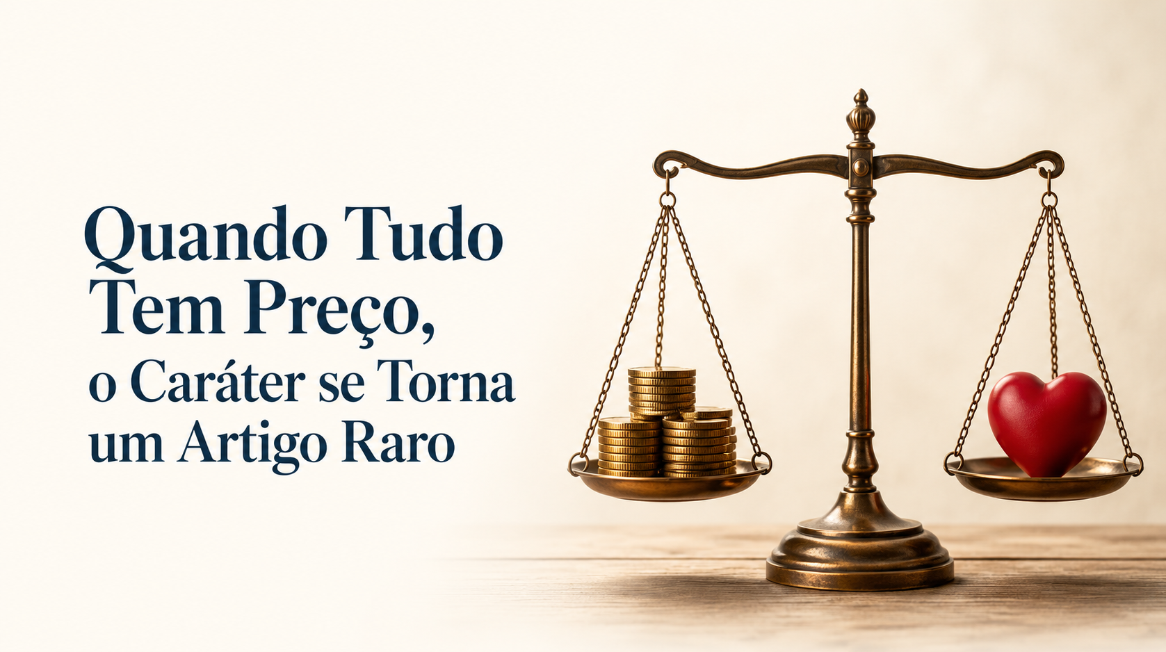 Quando Tudo Tem Preço, o Caráter se Torna um Artigo Raro