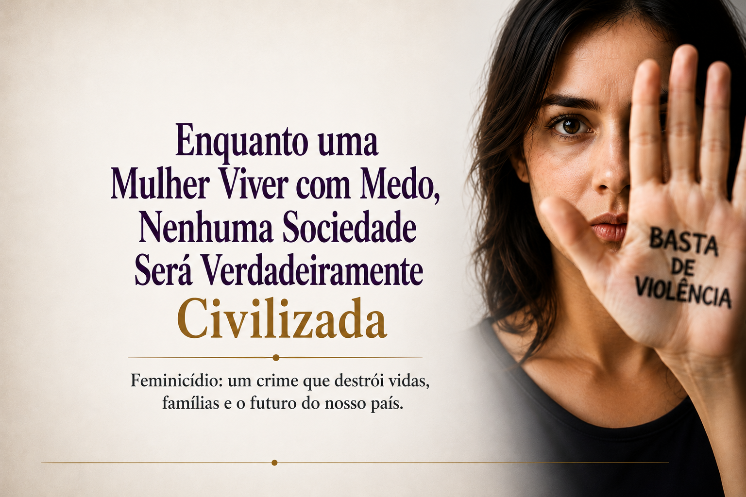 Enquanto uma Mulher Viver com Medo, Nenhuma Sociedade Será Verdadeiramente Civilizada